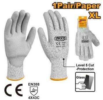 Рукавички стійкі до порізів HGCG02-XL INGCO HGCG02-XL фото